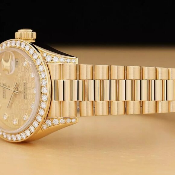 ROLEX PRESIDENT LADIES 18K FACTORY WITH TAG, PAPERS, BOX!!! - Picture 3 of 7